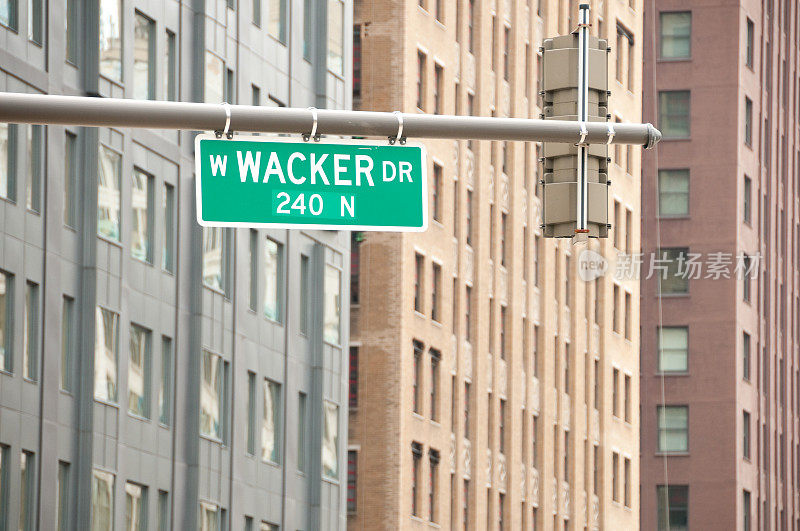 Wacker Drive Street Sign。